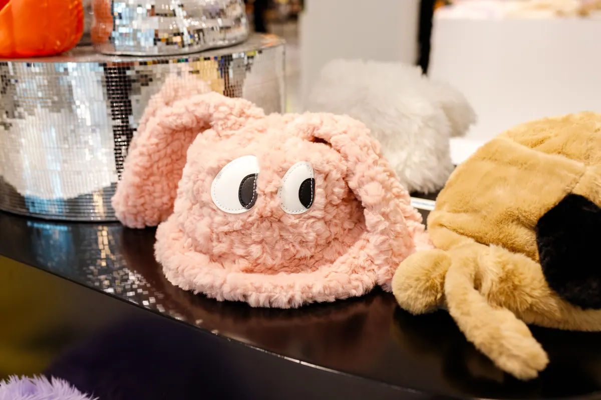 Playful plush hat display