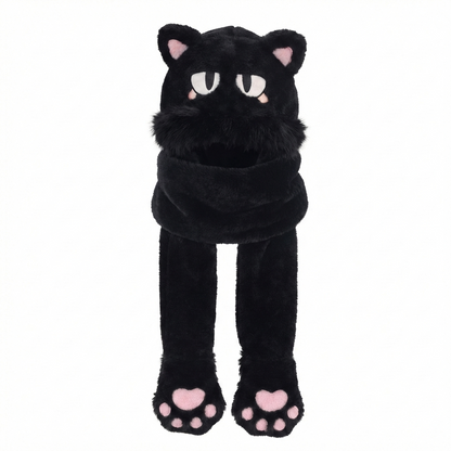 Cat Ear Hooded Scarf Hat