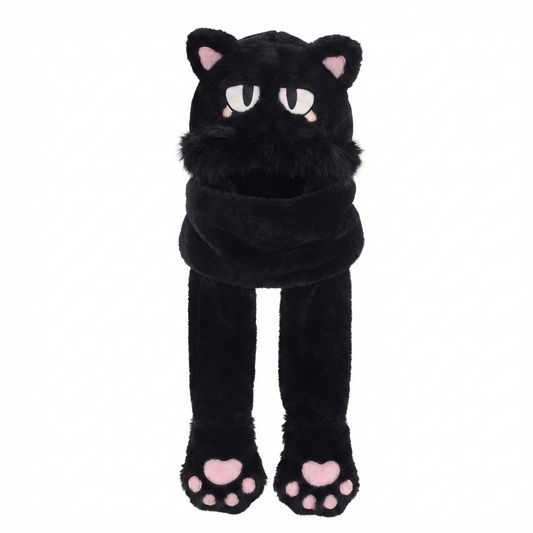 Cat Ear Hooded Scarf Hat