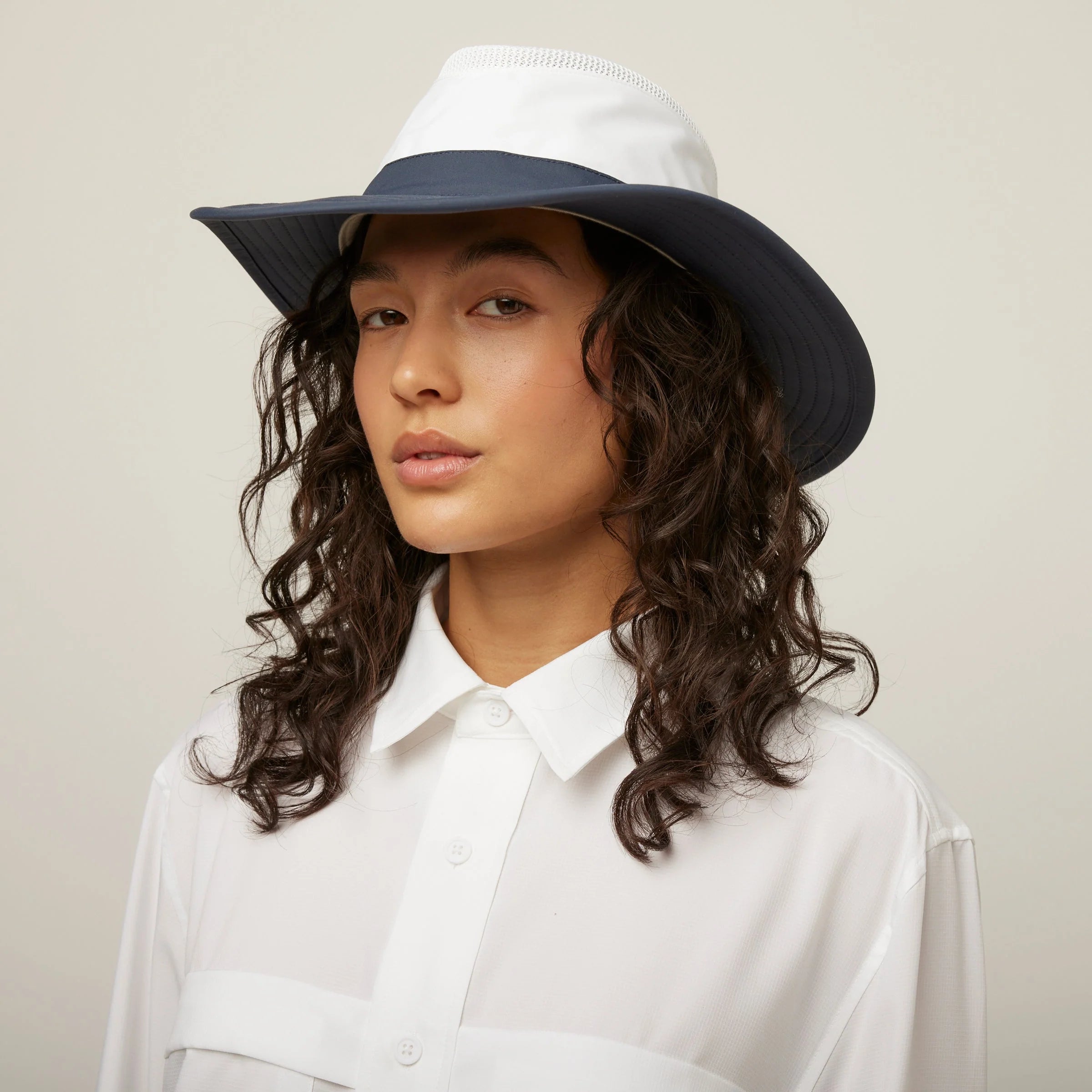 Stout Pork Pie-White/Midnight-Navy